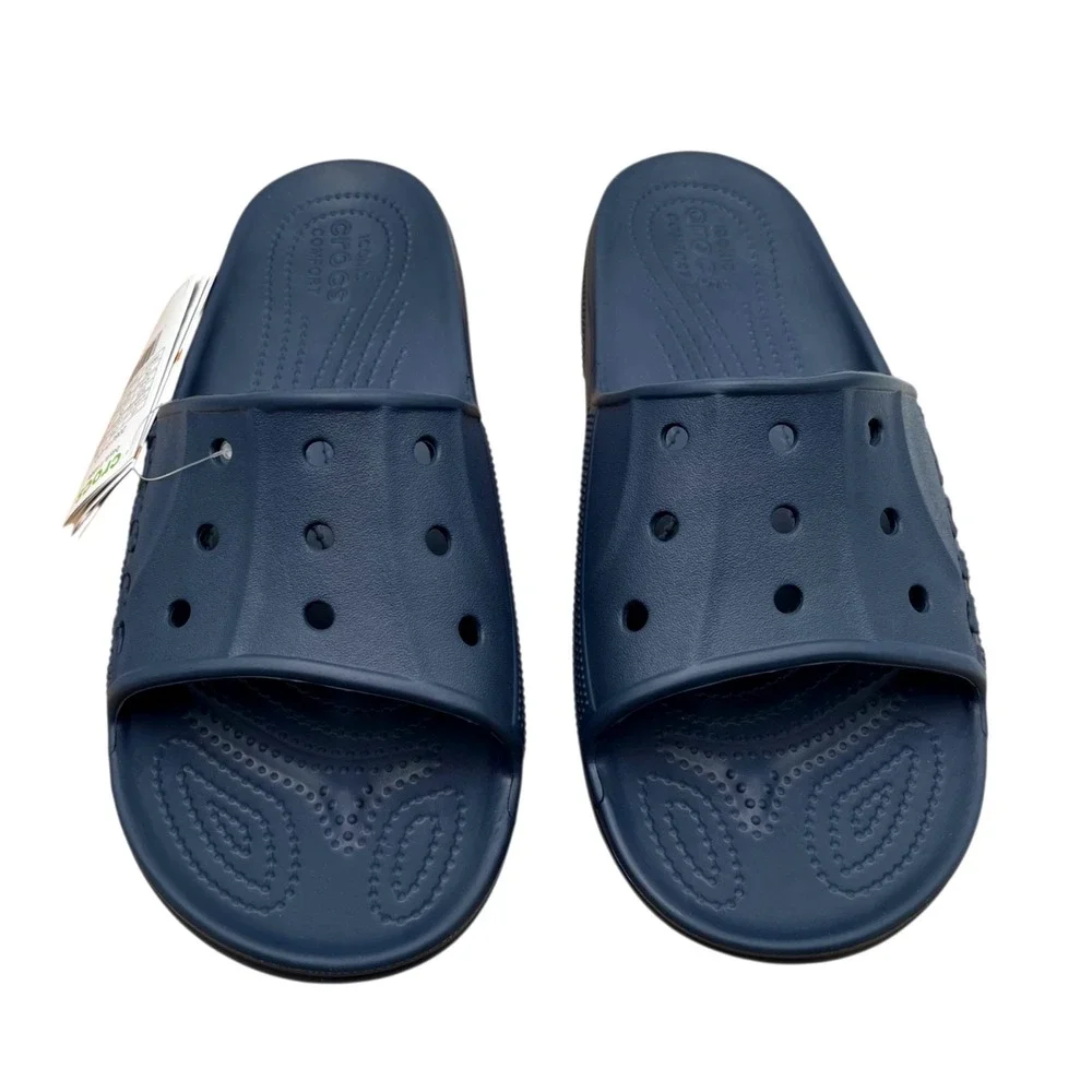 Crocs Baya Men's‎ Slide Sandals Size 11 Navy Blue Lightweight Water Friendly